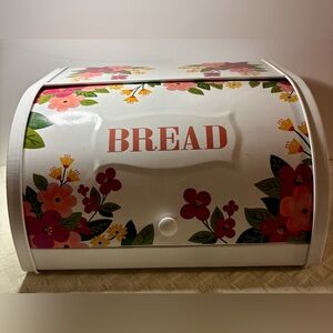 Bread Box Roll Up Door Spring Floral Metal Shabby Chic Vintage Style Ashland